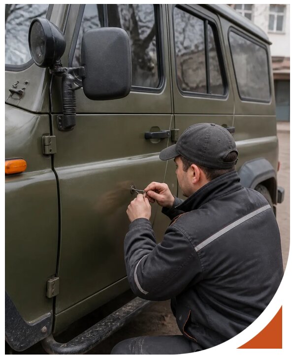 Профессиональное вскрытие автомобиля УАЗ без повреждений в Дюртюли